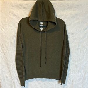 Harper Lane Olive Green Knit Hoodie, Size XS